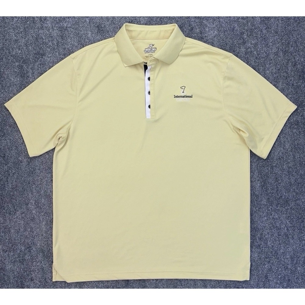 Ahead Extreme Golf‎ Polo Mens Large International Club Athletic Fit Yellow Shirt